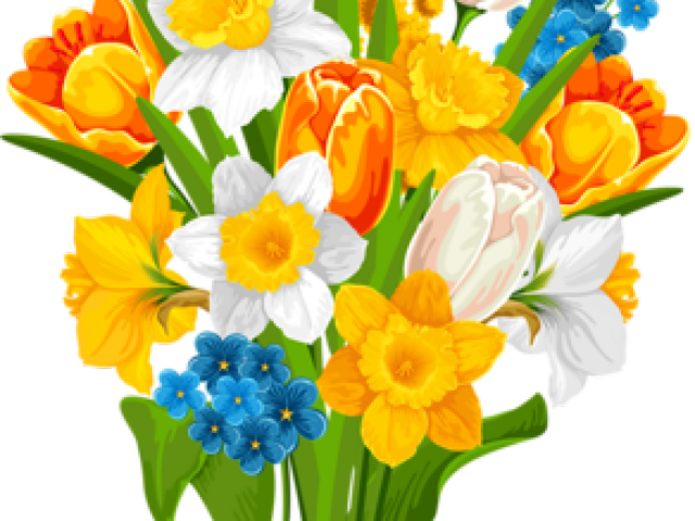 Flowerpots Clipart Beautiful Flower - Pierwszy Dzien Wiosny Kalendarzowej - Png Download (640x480), Png Download