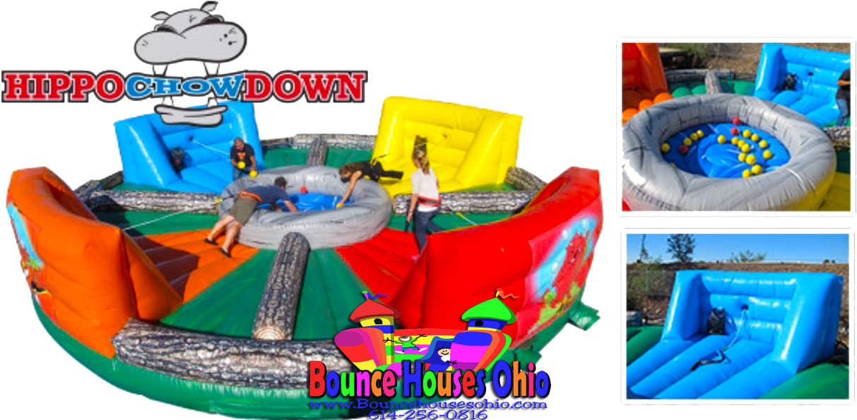 Possible And Return Them To The Mesh Bag At Their Starting - Human Hungry Hippos Inflatable Clipart (1241x616), Png Download