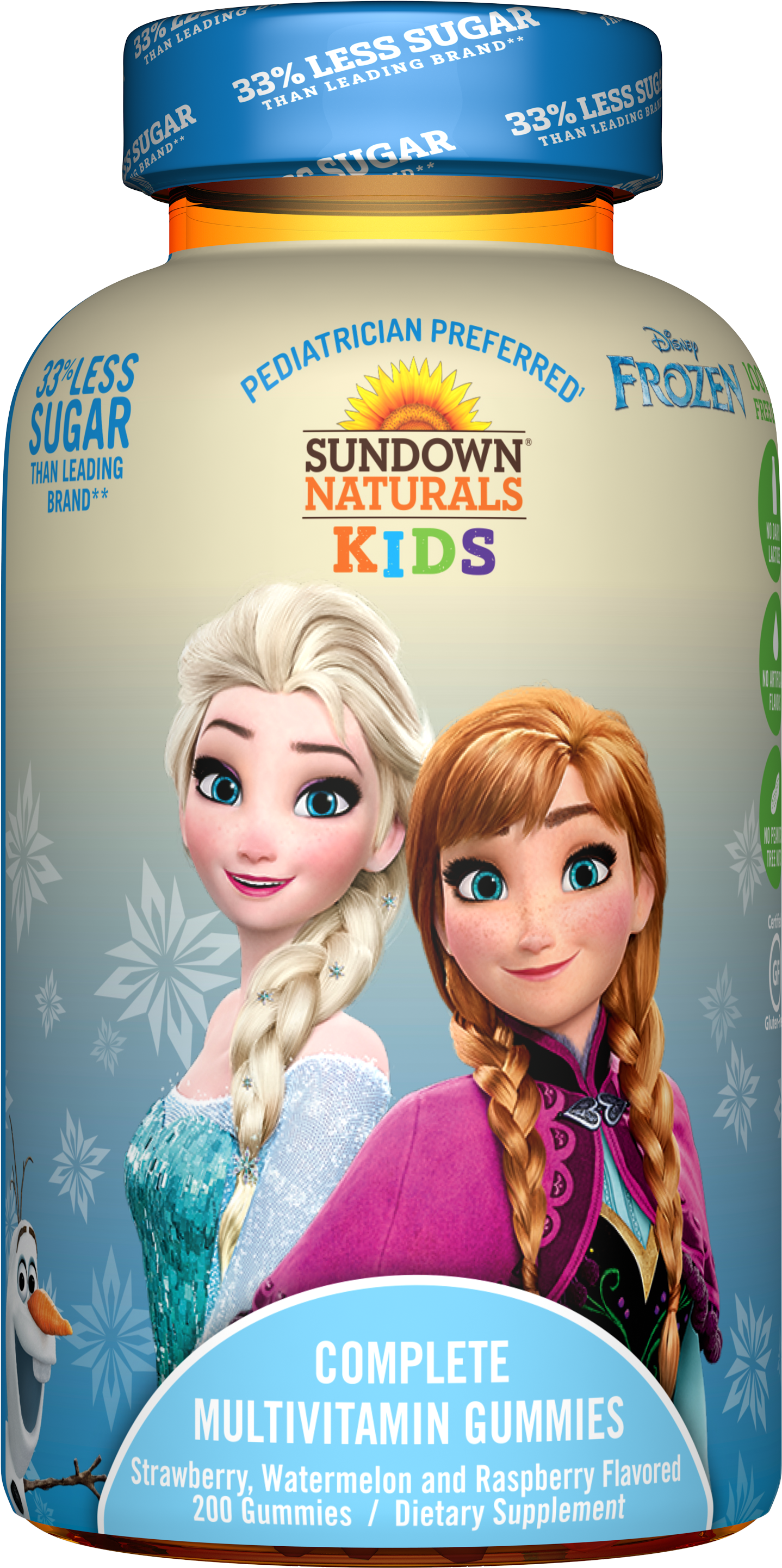 Sundown Naturals Kids Disney Frozen Complete Multivitamin - Porta Retrato De Eva Frozen Clipart (2000x3000), Png Download