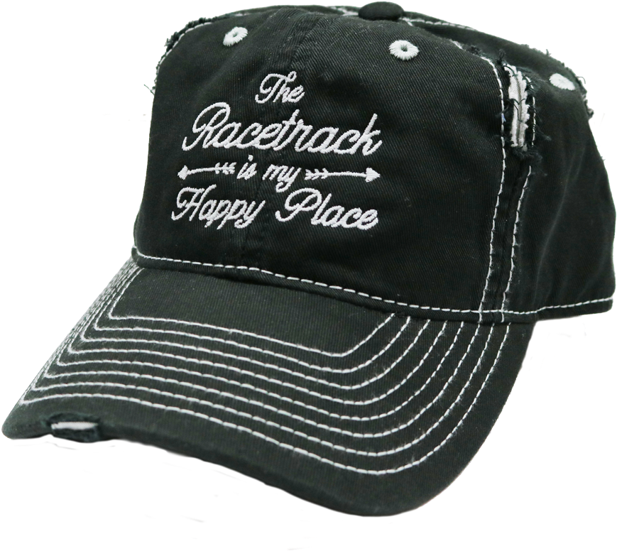 The Racetrack Is My Happy Place™ Embroidered Hat , - Baseball Cap Clipart (869x776), Png Download