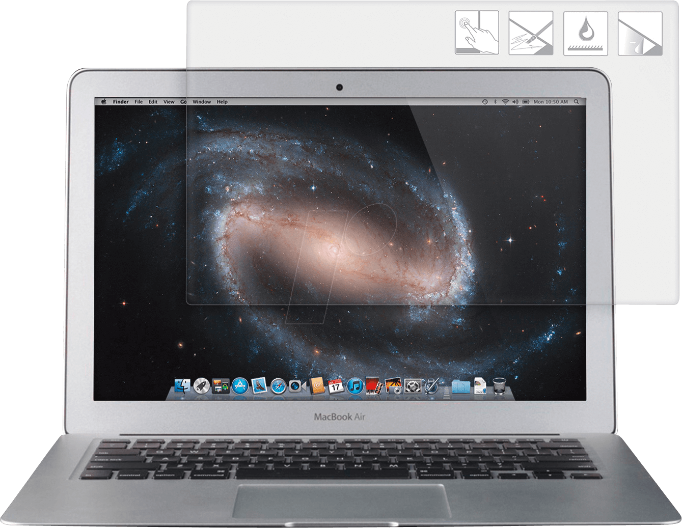 Screen Protector For Apple Macbook Air 13" - Netbook Clipart (1339x1037), Png Download