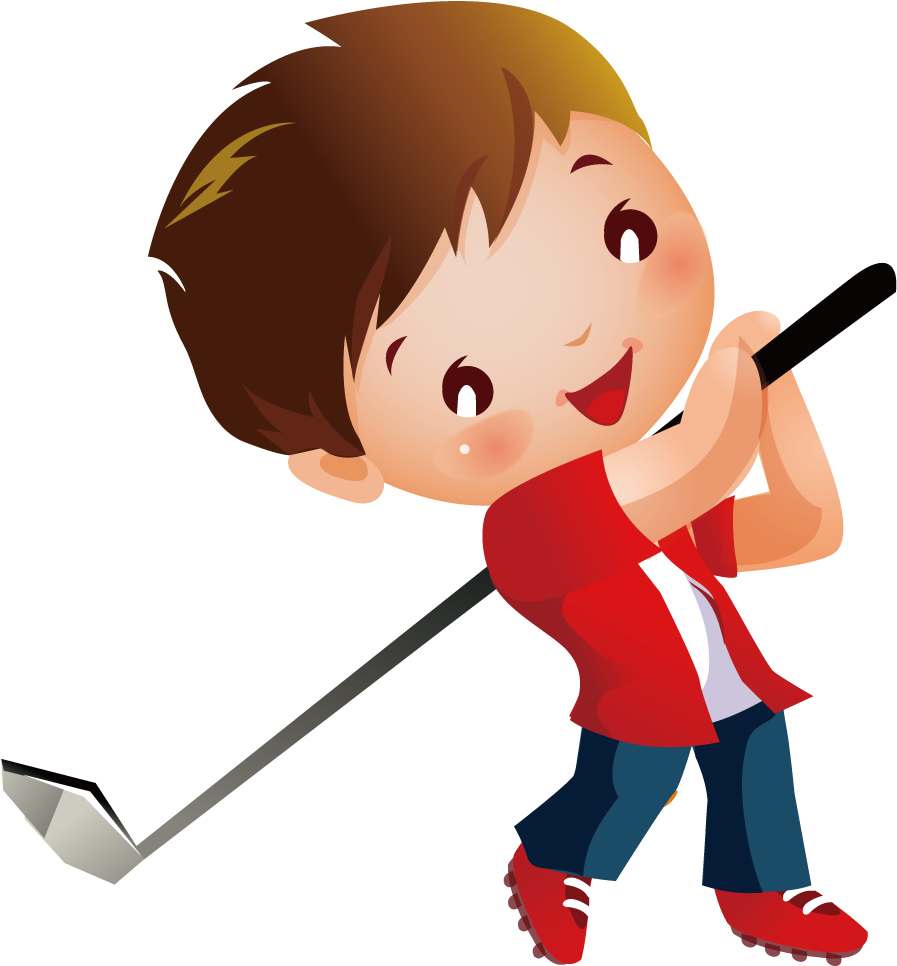 Miniature Golf Child Golf Course Clip Art - Junior Golf Clip Art - Png Download (1000x1000), Png Download