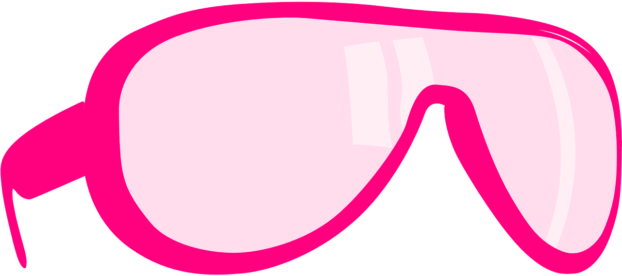 Pink Sunglasses Clip Art - Pink Goggles Png Transparent Png (1281x569), Png Download