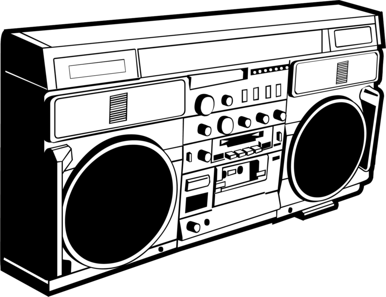 Boom Box Drawing At Getdrawings Com Free - Boombox Png Clipart (780x600), Png Download