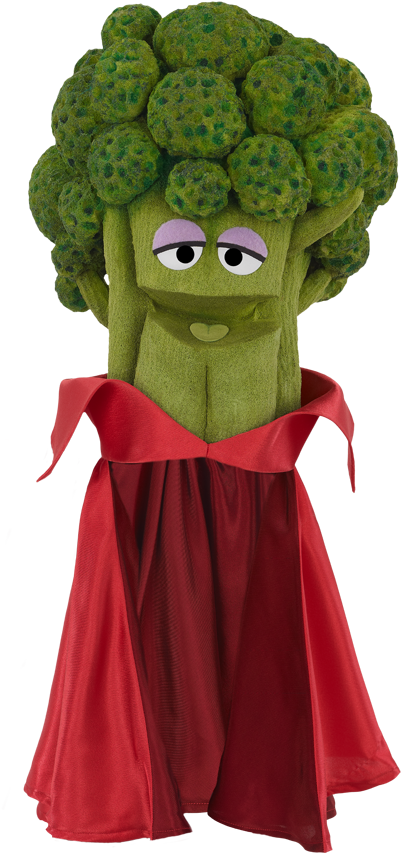 Sesame Street Broccoli It Is A Picture Of Broccoli - Broccoli With A Cape Clipart (425x900), Png Download