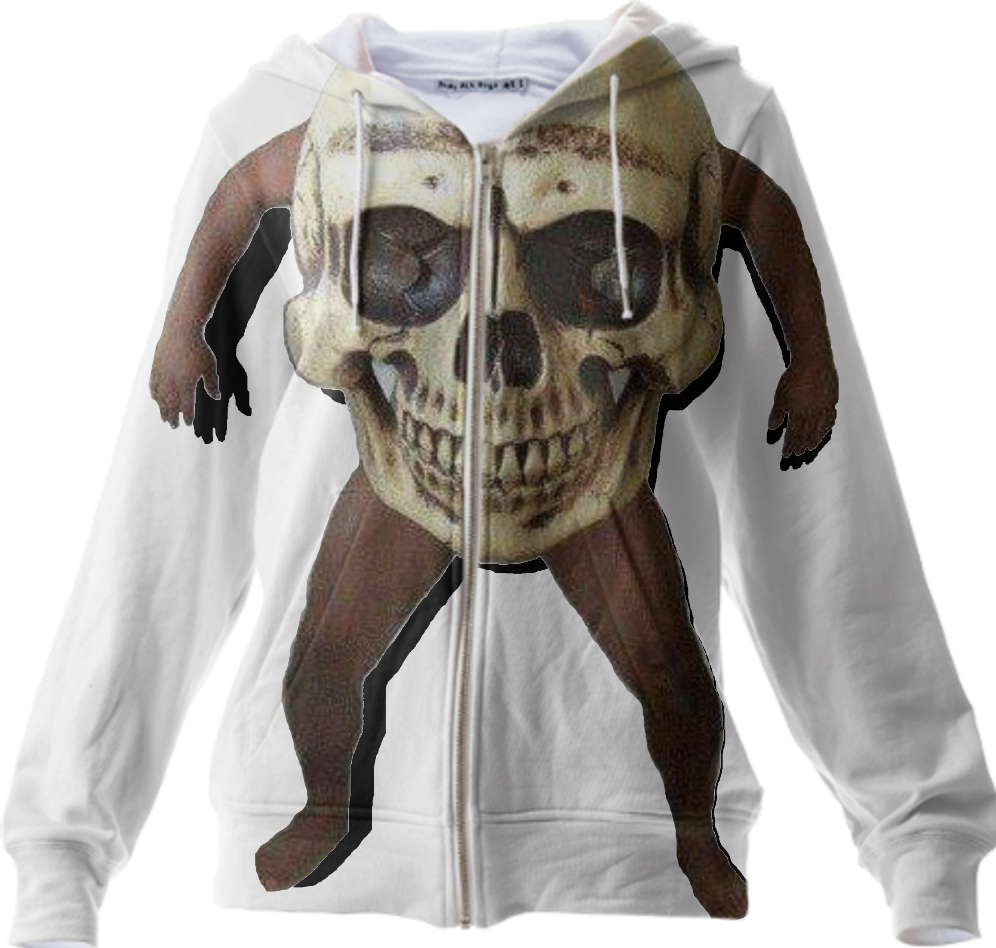 Zip Up Hoodie - Skull Clipart (996x948), Png Download
