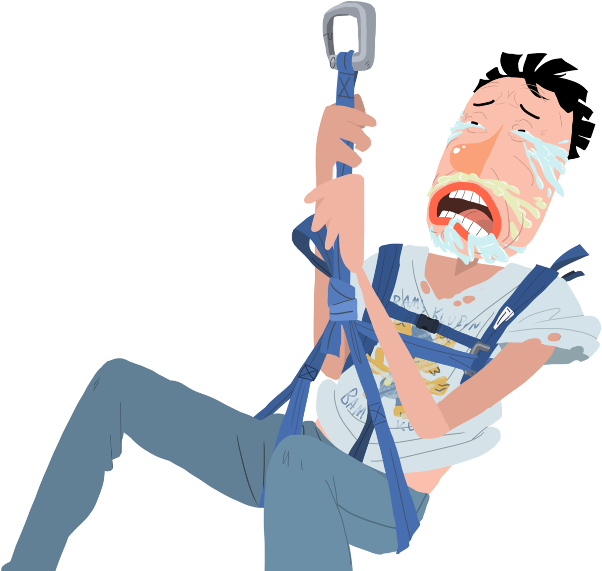 Zipline Clipart , Png Download - Zip Lining Cartoon Transparent Png (1213x1151), Png Download