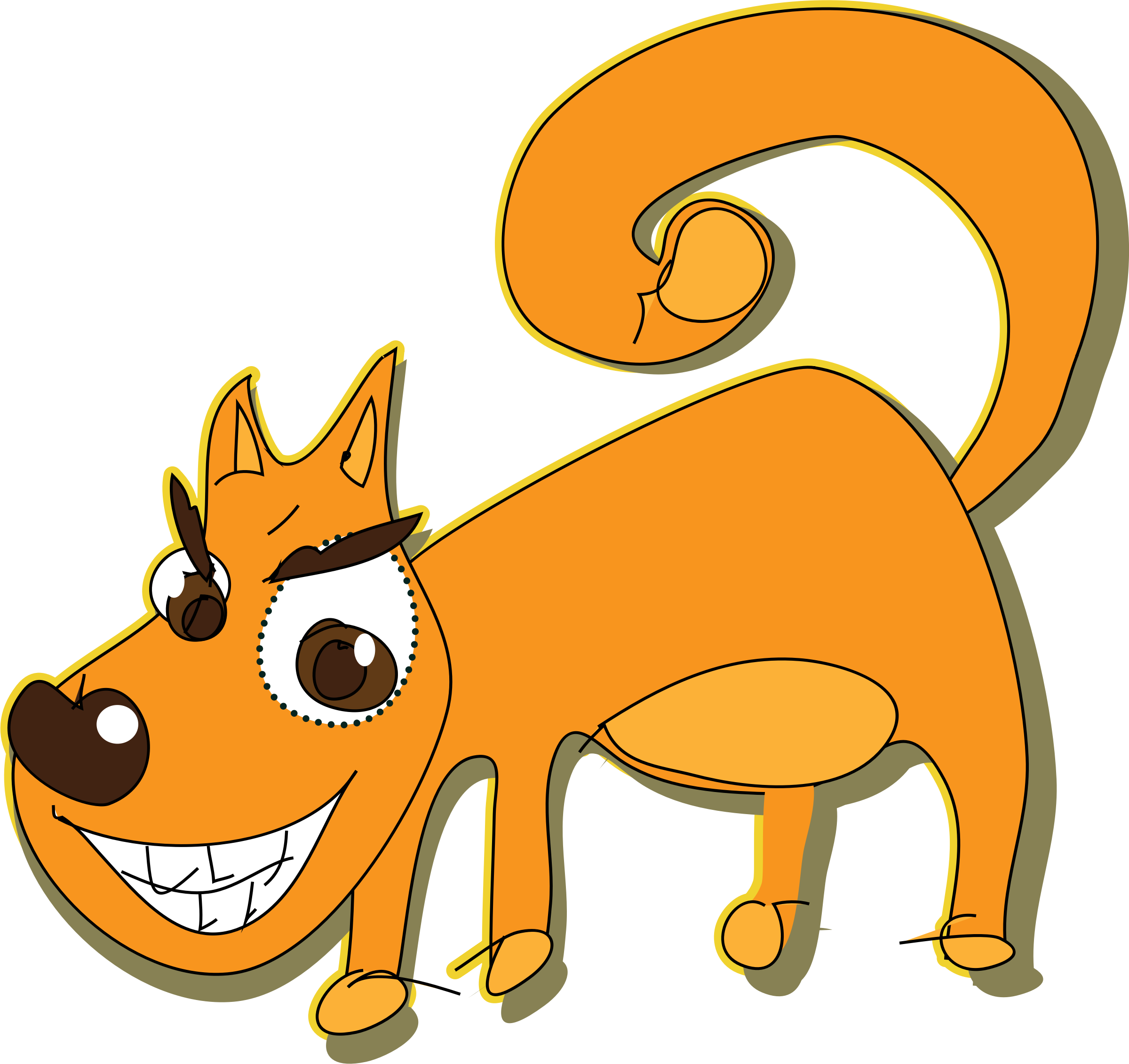 This Free Icons Png Design Of Smiling Dog - Cartoon Clipart (2400x2261), Png Download
