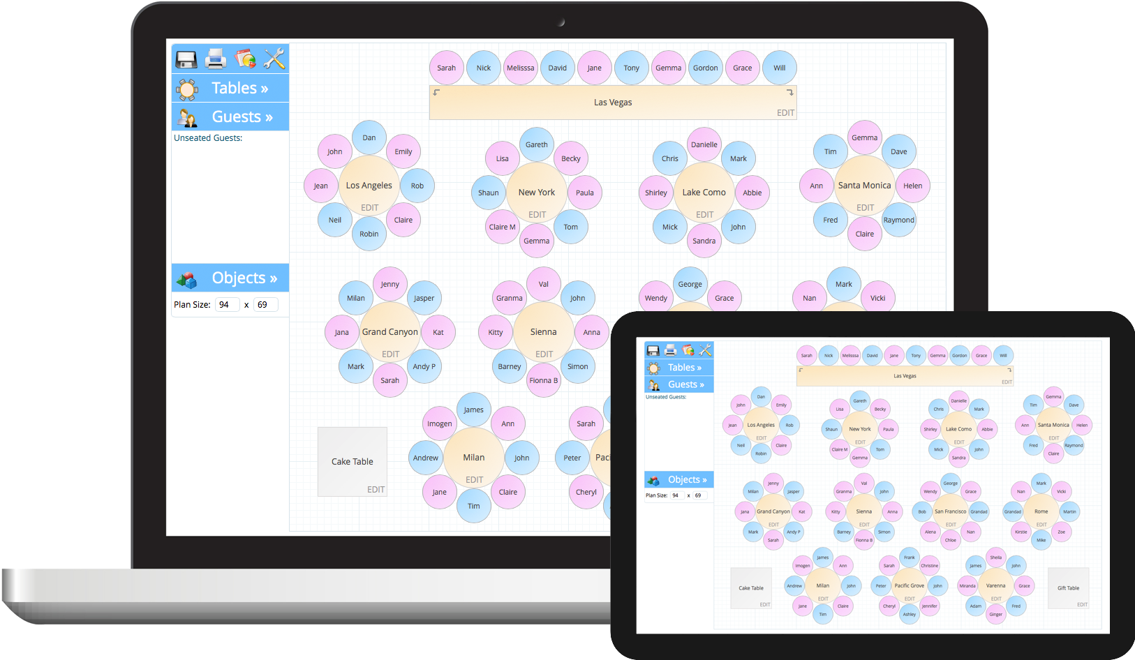 Toptableplanner Laptop Ipad - Ipad And Laptop Png Clipart (1650x970), Png Download