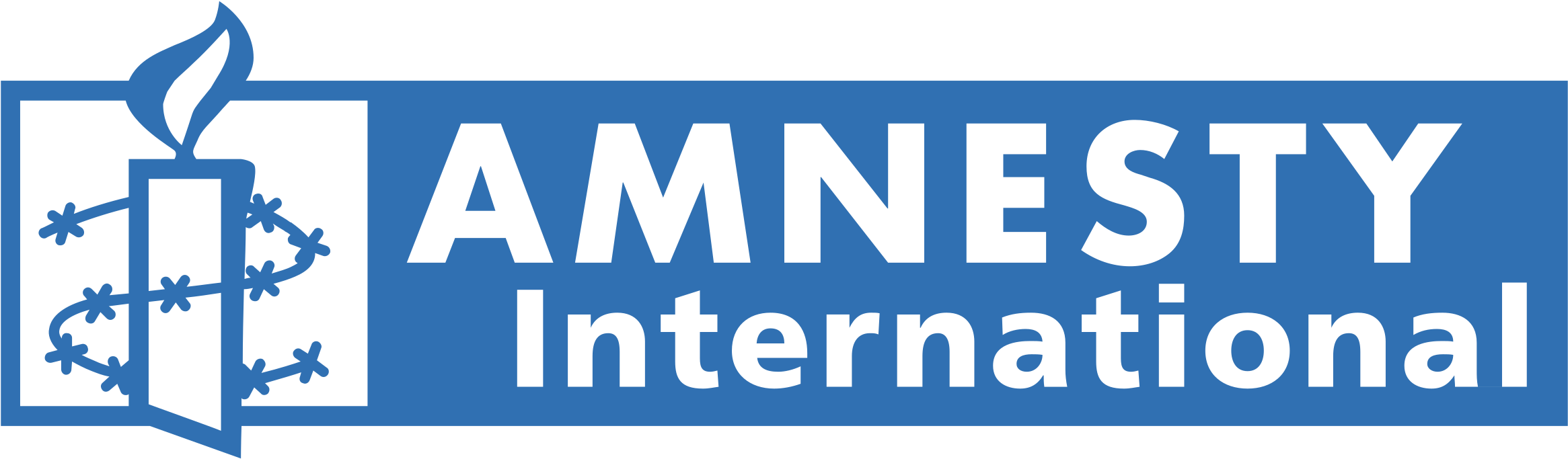 Amnesty International Logo Png Transparent - Electric Blue Clipart (2331x683), Png Download