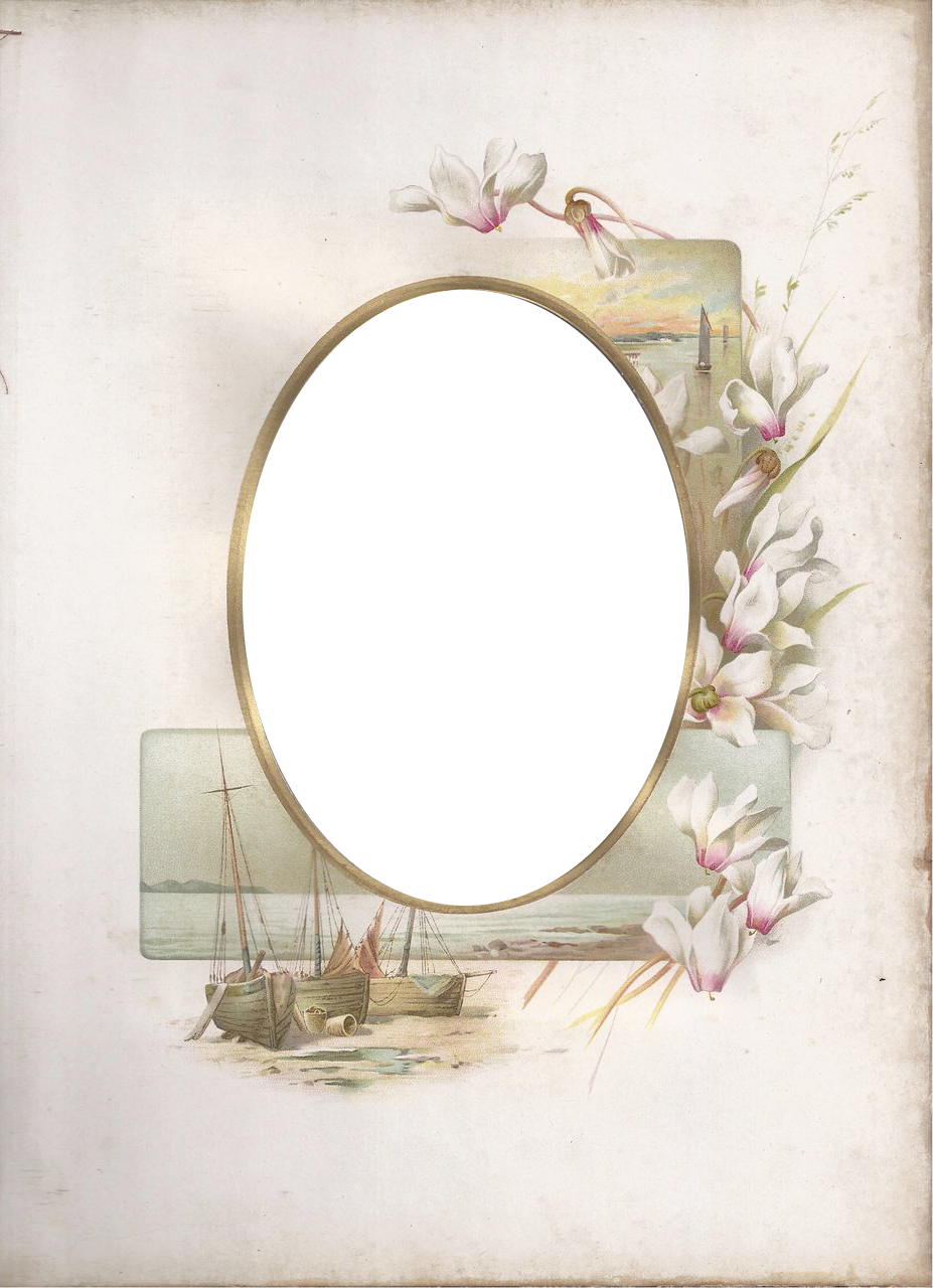 Victorian Photo Album Frame ~ Zibi Vintage Scrap - Picture Frame Clipart (927x1280), Png Download