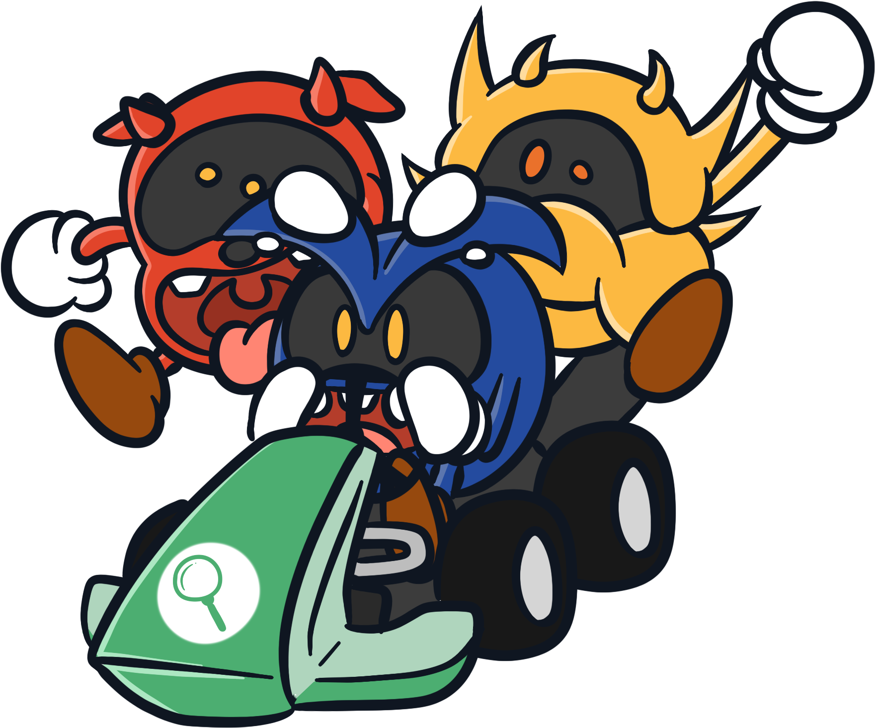 Mario Virus Mario Kart , - Cartoon Clipart (2047x1825), Png Download