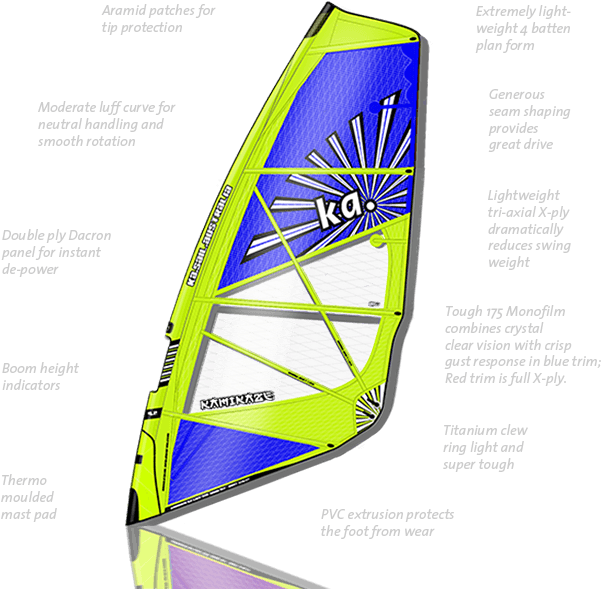 Kamikaze Technical Details - Windsurfing Clipart (700x700), Png Download