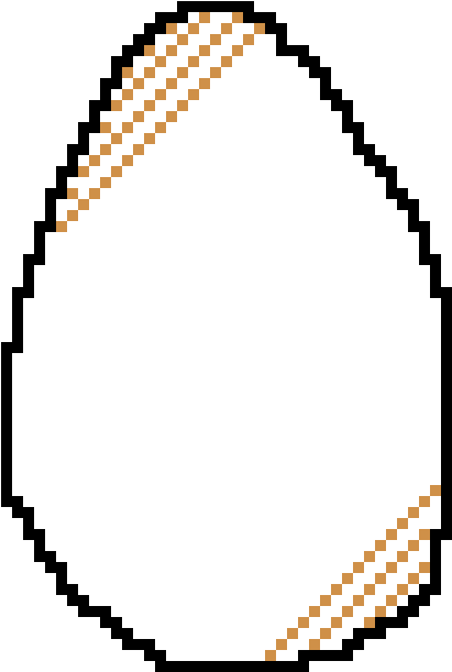 A Dinosaur Egg - Арта Пиксель Clipart (520x670), Png Download