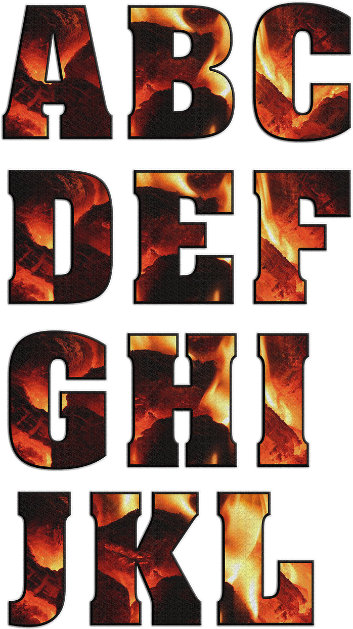 Alfabeto En Llamas Png Clipart (735x1280), Png Download