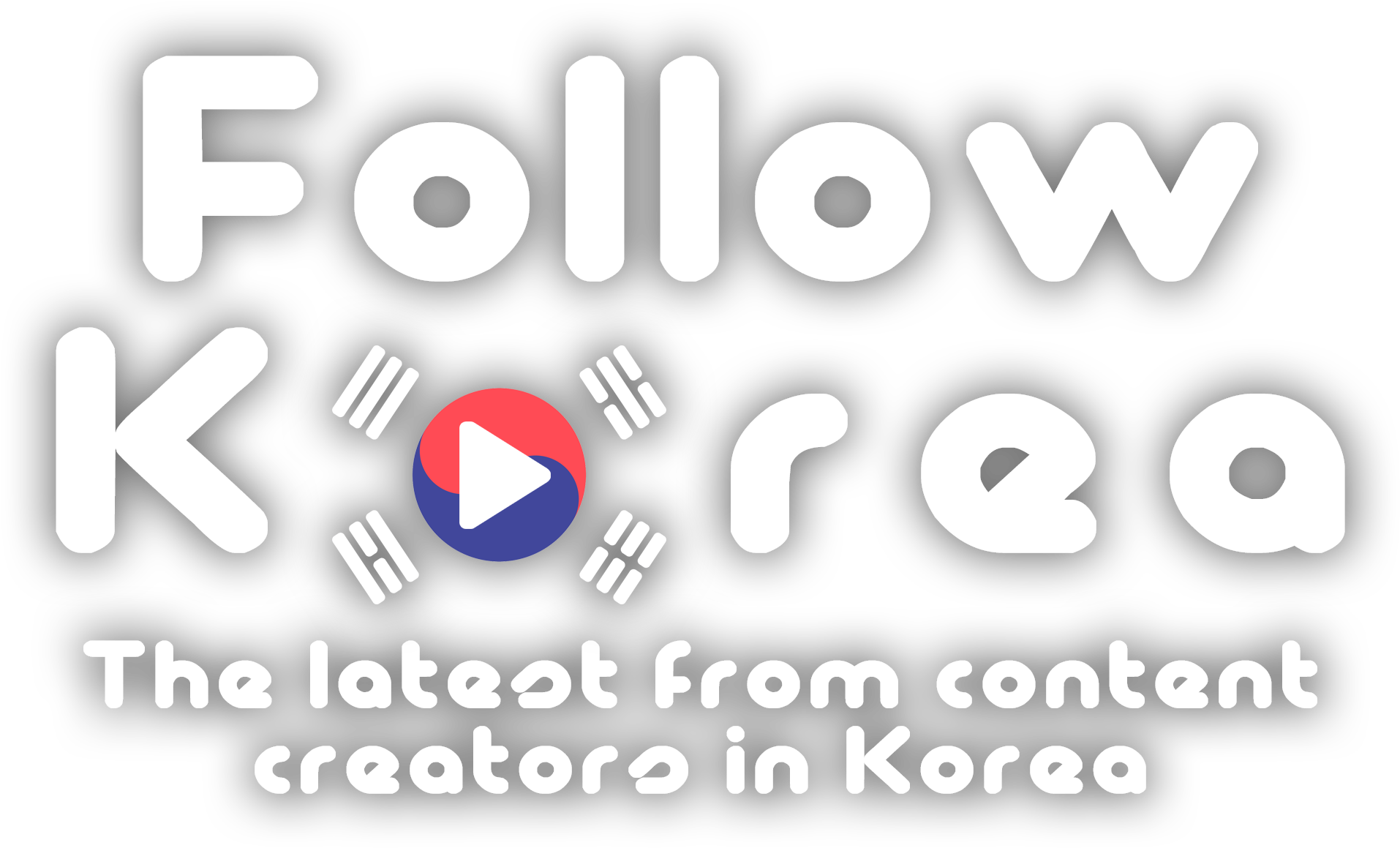 Follow Korea - Graphic Design Clipart (2362x1193), Png Download