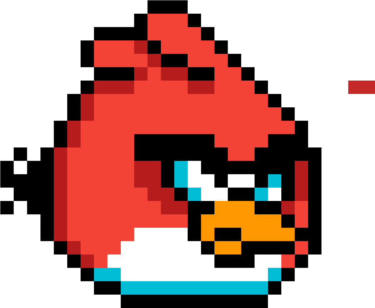 Angry Birds - Pixel Art Games Minecraft Clipart (1376x1376), Png Download