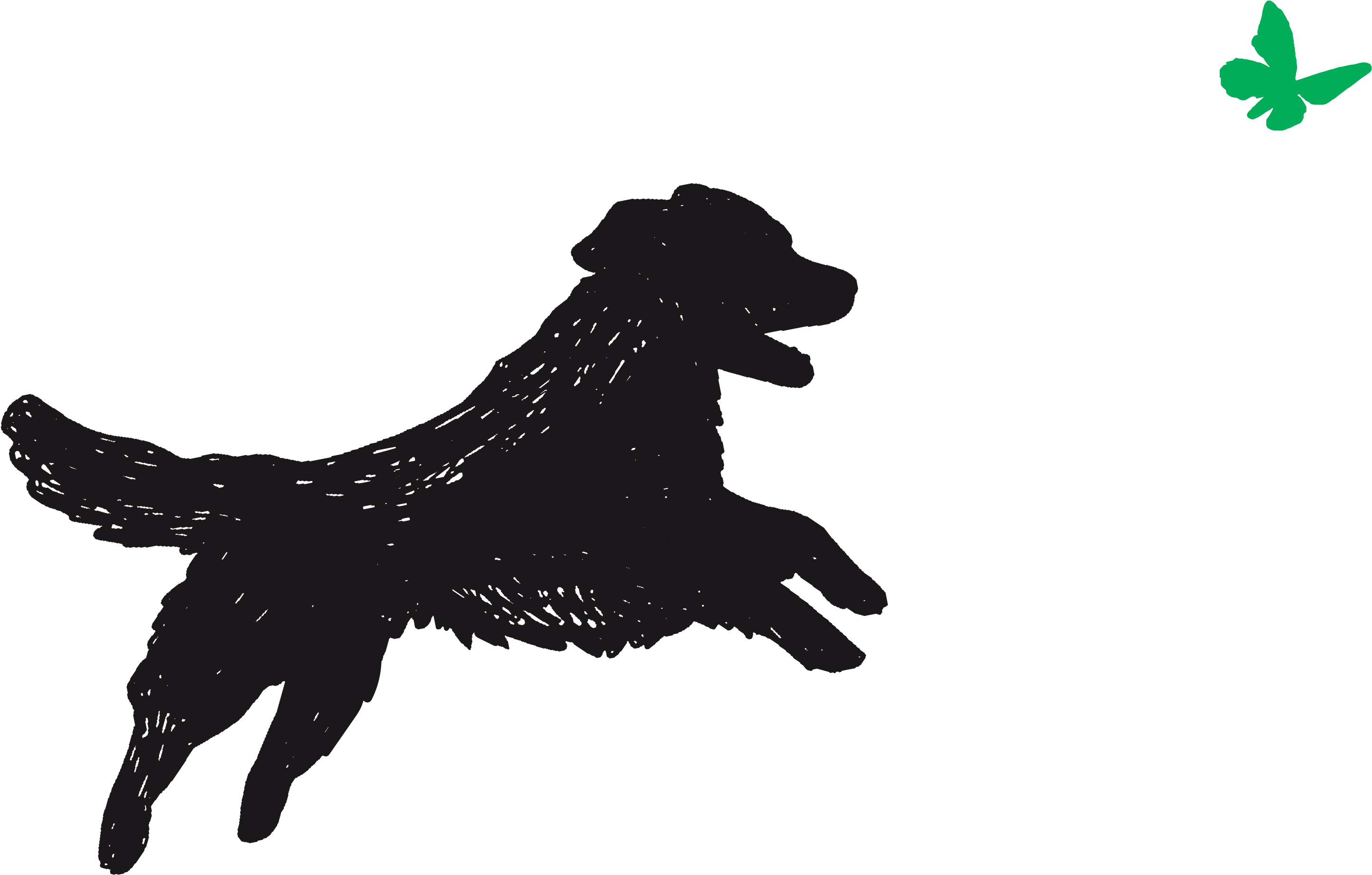 Connect With Us - Dog Catches Something Clipart (3166x2064), Png Download