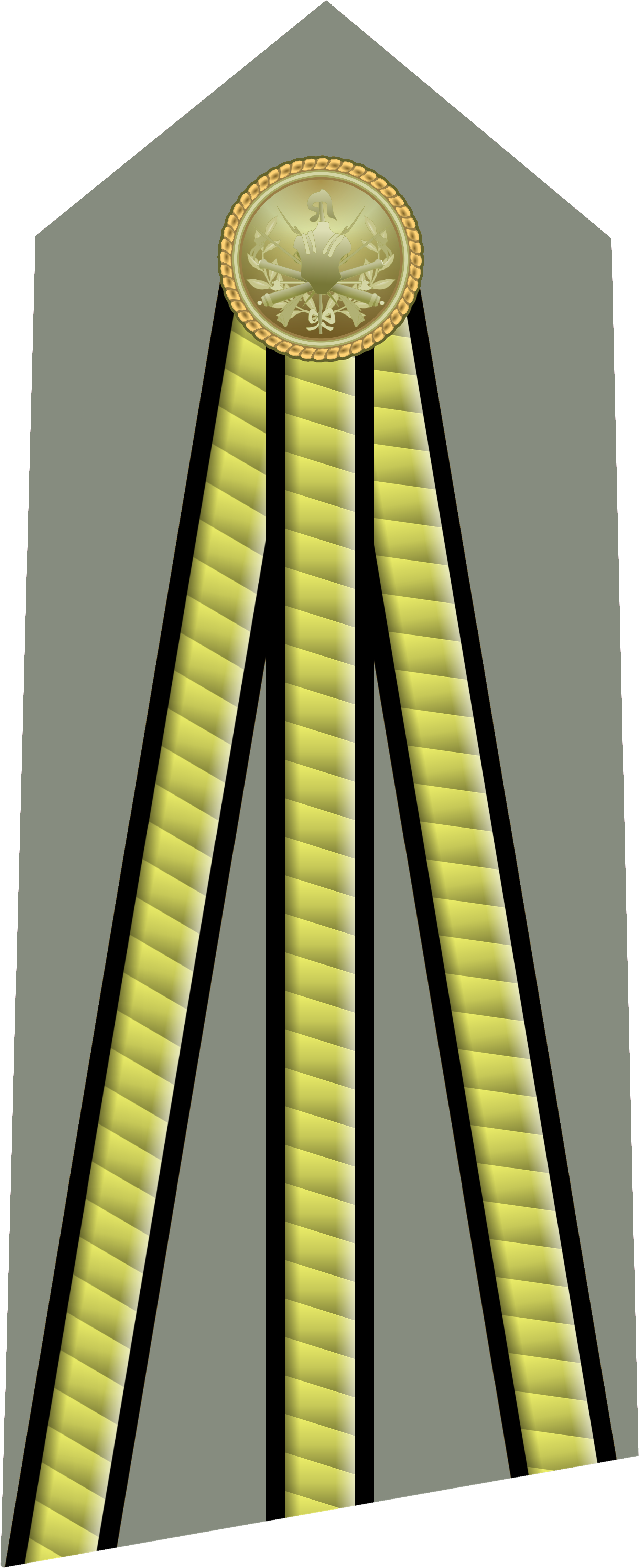 Rank Insignia Of Maresciallo Maggiore Of The Italian - Gold Medal Clipart (2000x4744), Png Download