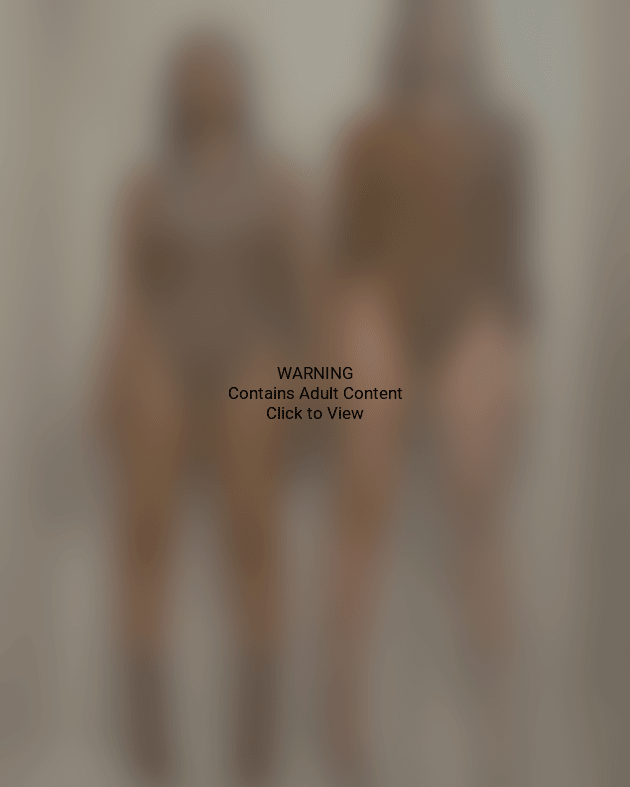 Kim And Khloe Yeezy Clipart (630x787), Png Download