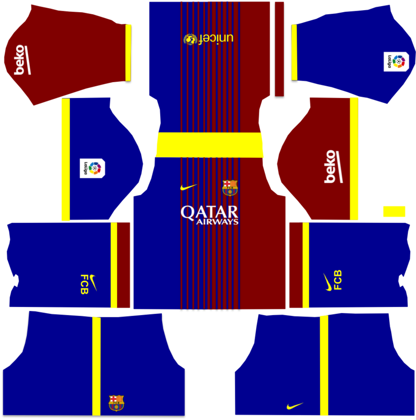 Fcb Kit And Logo - Kit Dream League Soccer 2019 Clipart (820x828), Png Download