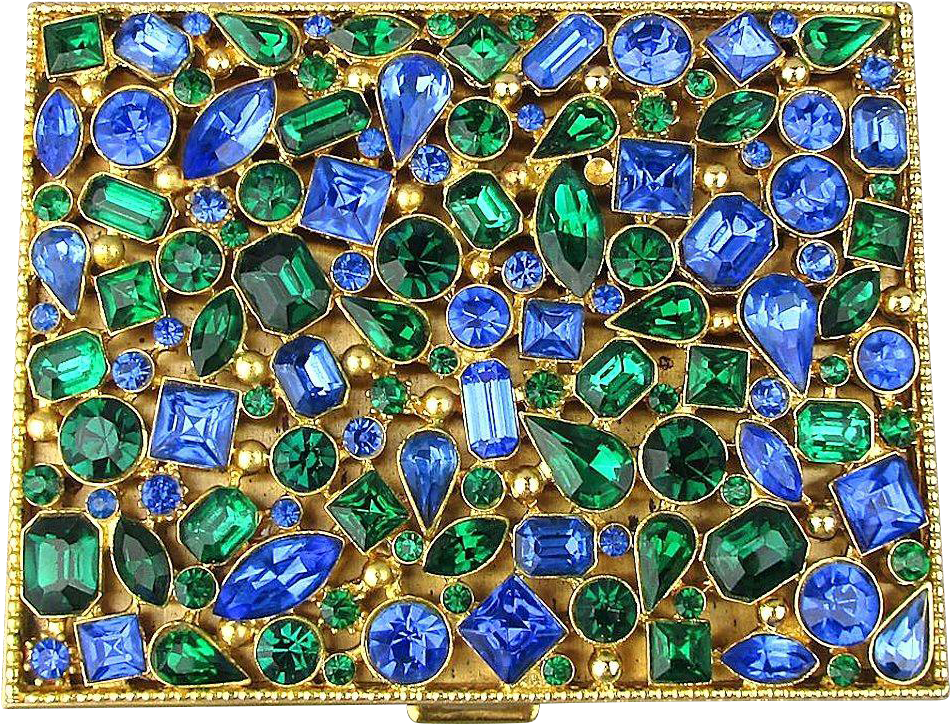 Vintage Rhinestone Cigarette Case By Marhill Fifth - Crystal Clipart (949x949), Png Download