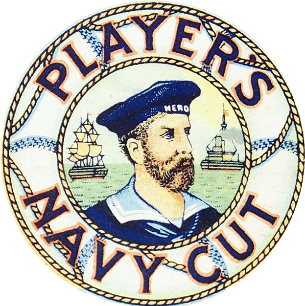 Players Navy Cut Cigarette Box Clipart (631x643), Png Download