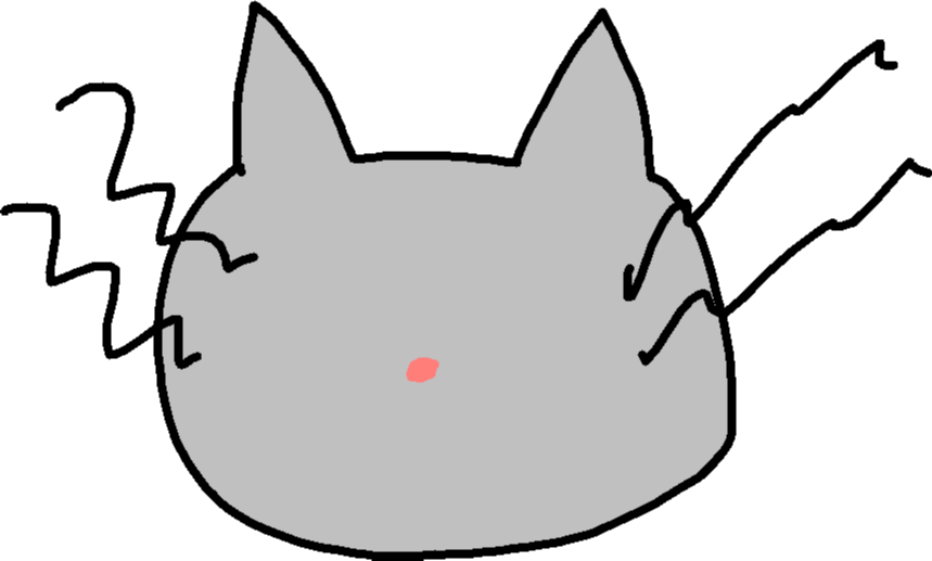 Kitty - Suprised - Line Art Clipart (859x517), Png Download