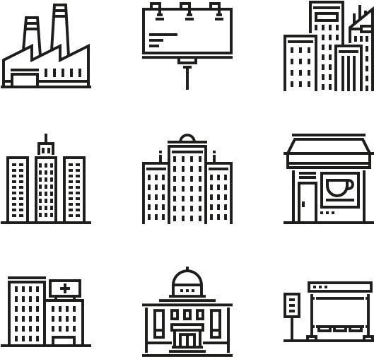 City - Building Icon Png Clipart (600x564), Png Download