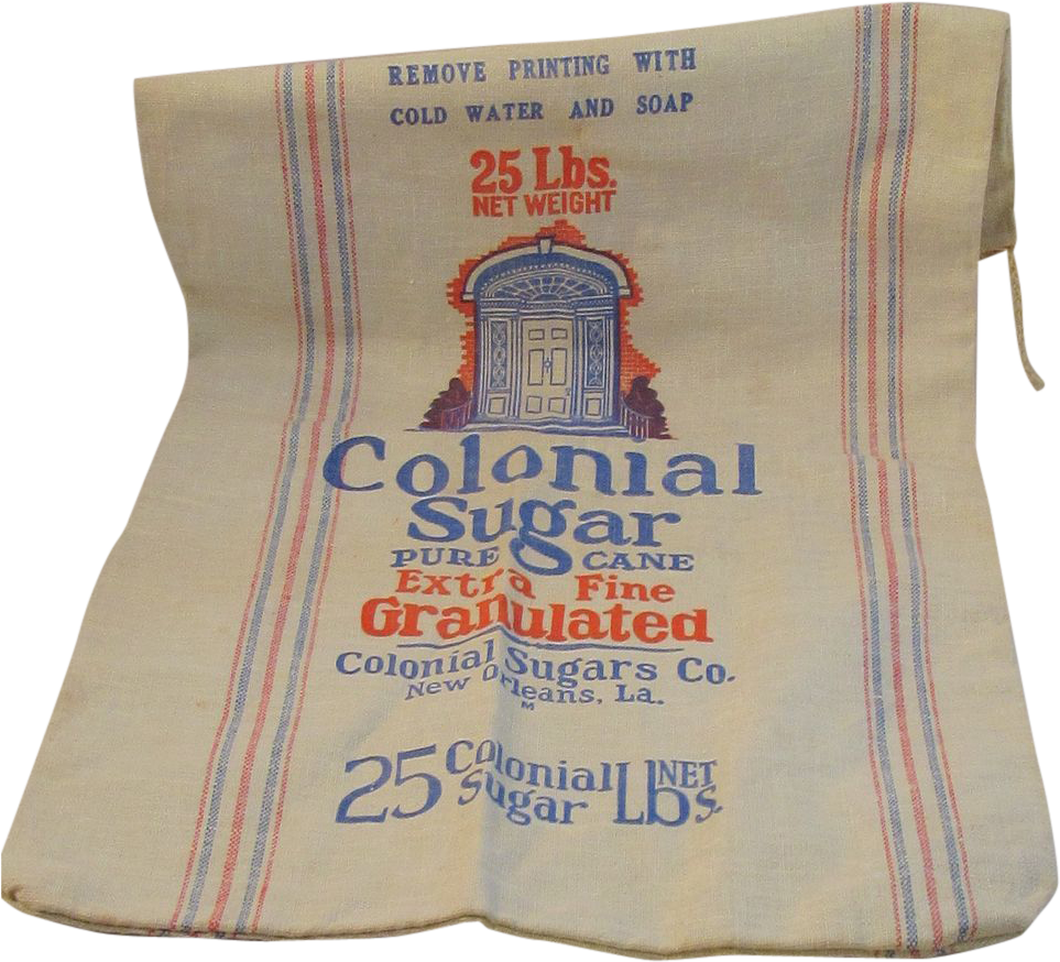 Vintage Colonial Sugar New Orleans Cotton 25 Pound - White Cake Mix Clipart (962x962), Png Download