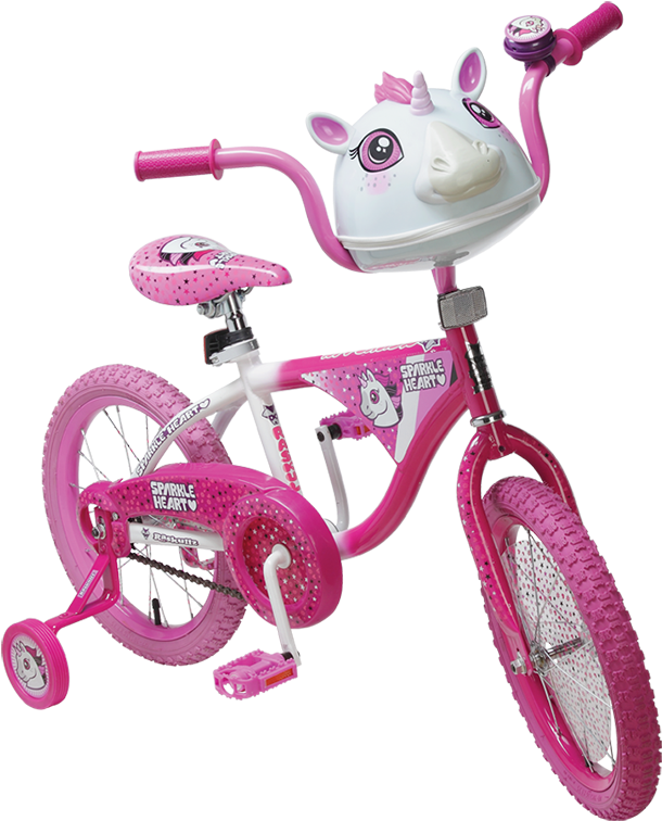 Sparkle Heart Bike Fixd - Unicorn Bike For Girl Clipart (800x800), Png Download