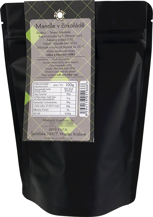 Almonds In Chocolate 130g - Bag Clipart (519x733), Png Download