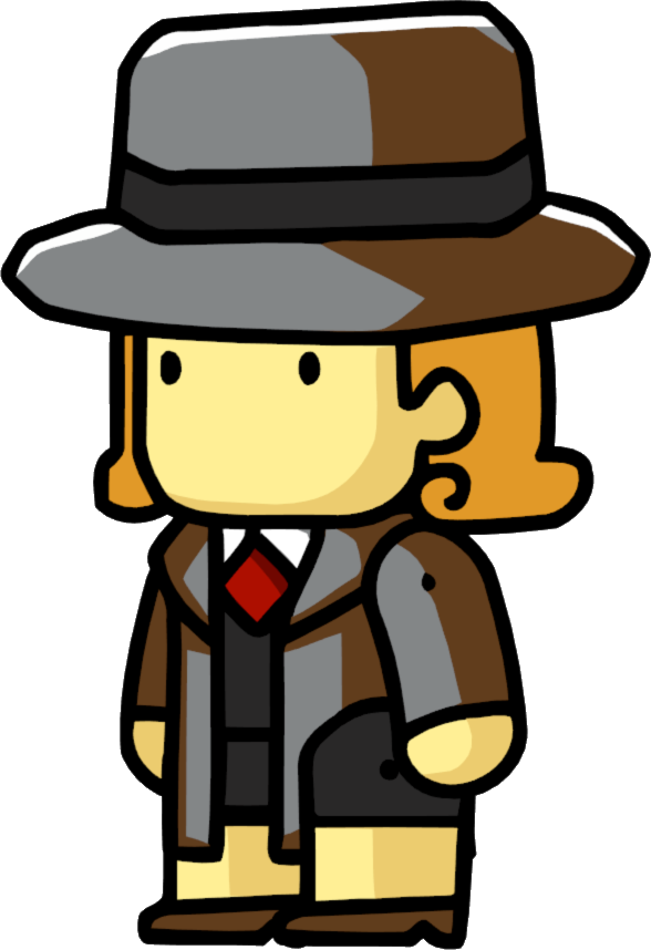 Detective - Scribblenauts Wiki - Scribblenauts Detective Clipart (588x858), Png Download