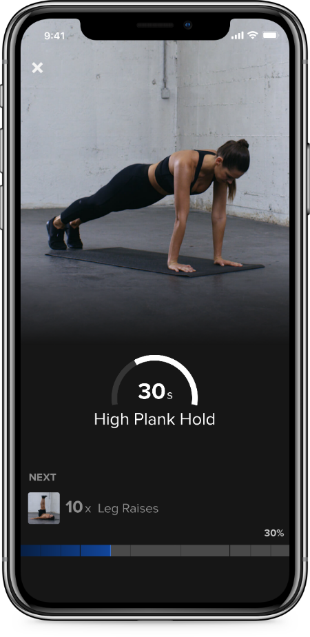 Intratraining-plank Freeletics Interface, The Fitness - Video Fitness App Clipart (450x924), Png Download