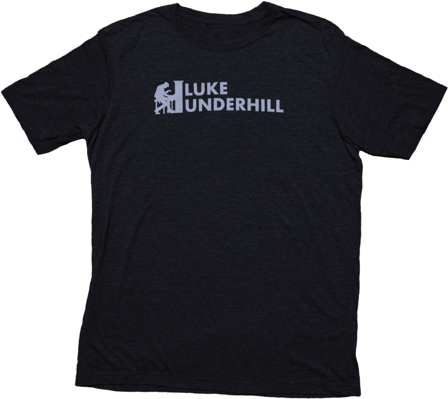 Luke Underhill Logo T Shirt Gray - Baum Bat Shirt Clipart (1000x865), Png Download