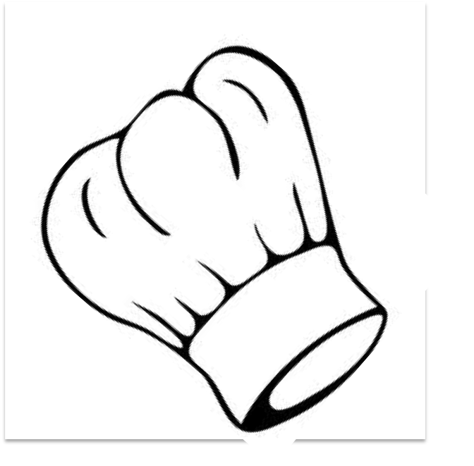 Chef Hat Clip Art Clipart Chef's Uniform Clip Art - Chef Hat Black And White - Png Download (672x661), Png Download