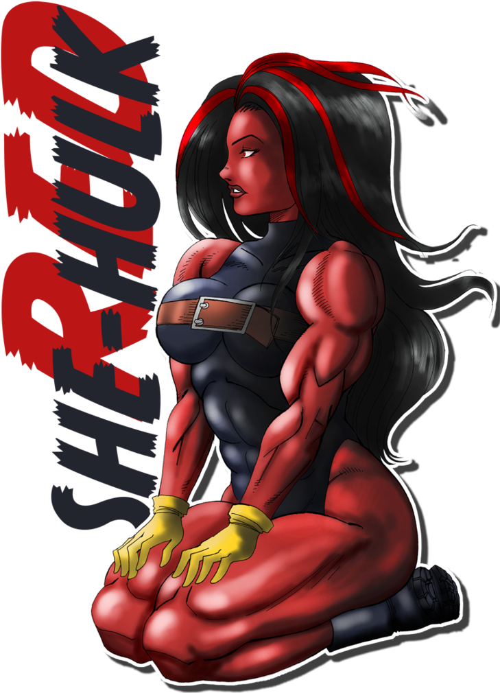 #red #she #hulk #fan #art - Superhero Clipart (785x1017), Png Download
