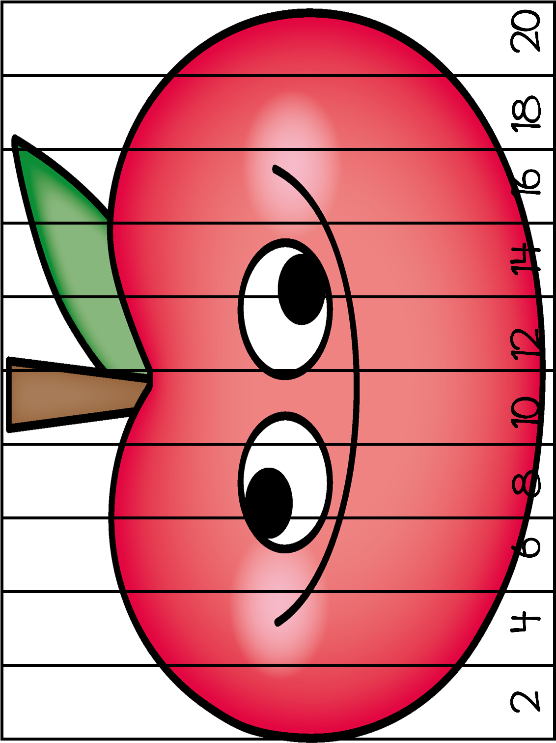 Skip Counting Puzzles - Cartoon Clipart (1188x1592), Png Download