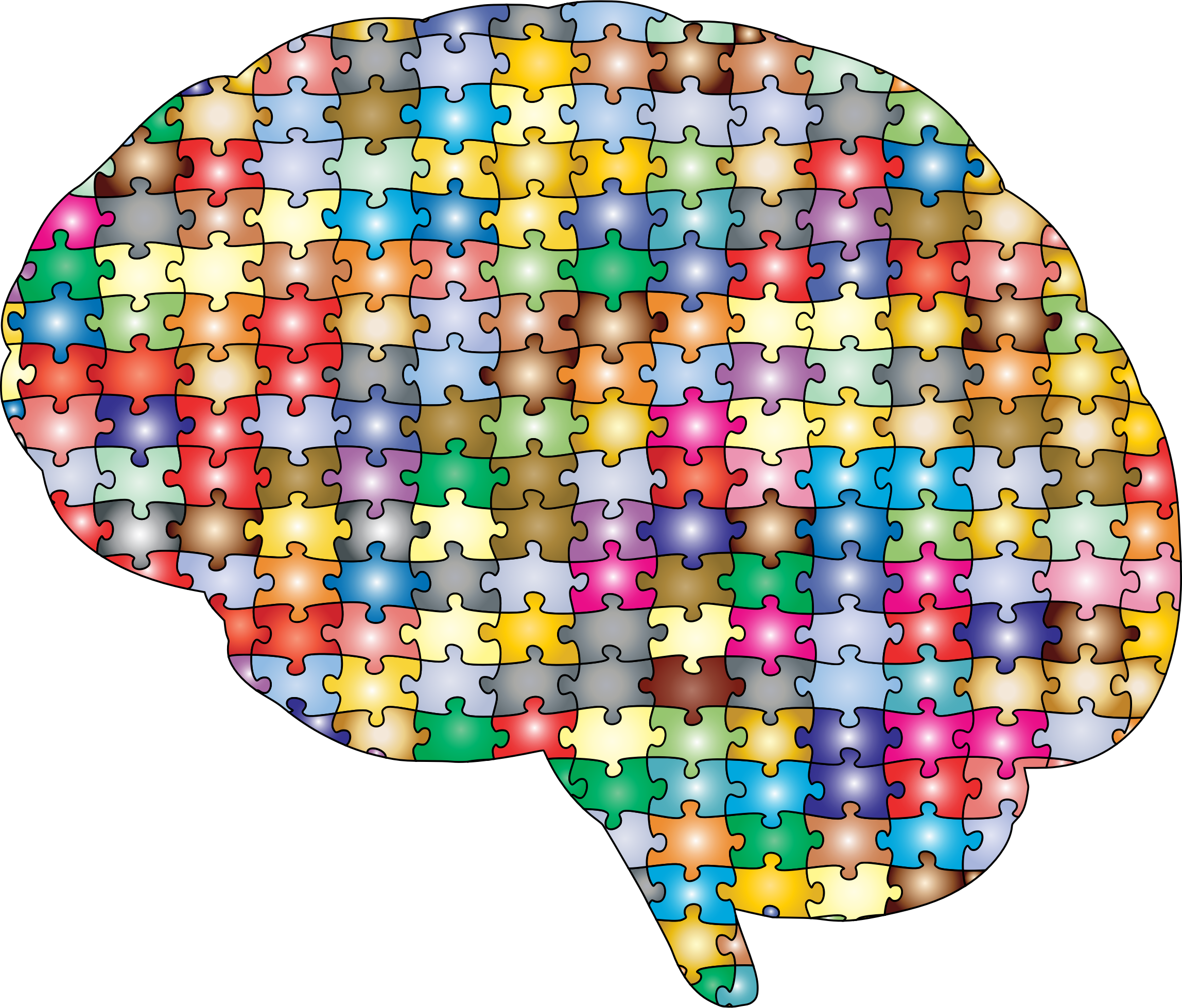 This Free Icons Png Design Of Brain Jigsaw Puzzle Prismatic - Brain Jigsaw Clipart (2296x1958), Png Download