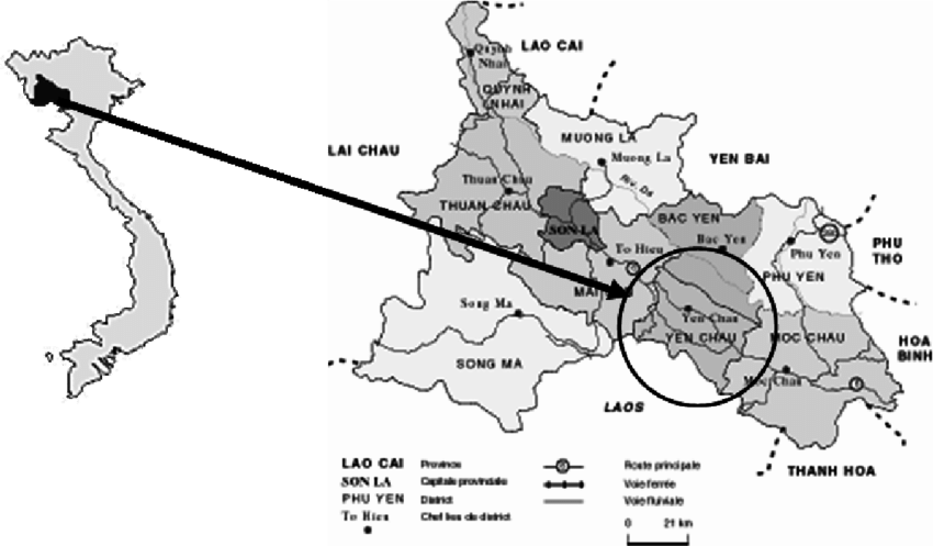 Map Of Vietnam And Son La Province - Illustration Clipart (850x497), Png Download