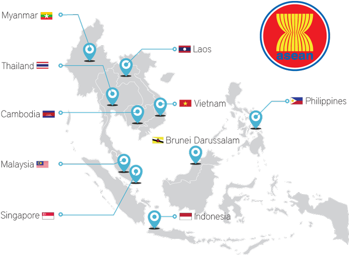 Maps Vector Asean - San Miguel Brewery Plants In The Philippines Clipart (700x553), Png Download