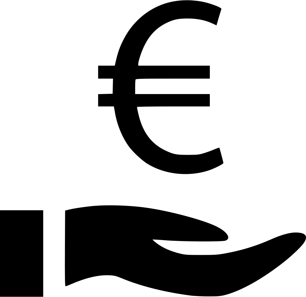 Hand Finance Money Hands Euro Comments - Finance Euro Icon Clipart (980x950), Png Download
