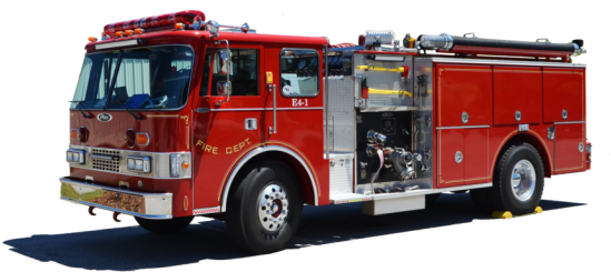 Fire Truck Png - Fire Truck Transparent Background Clipart (700x463), Png Download