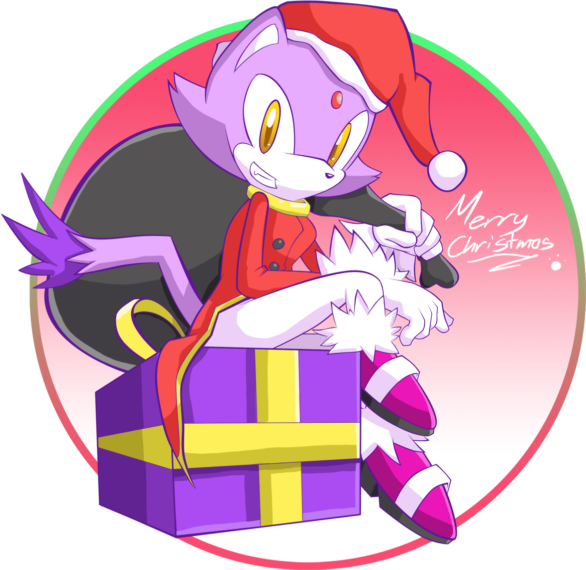 Blaze The Cat Images Blaze The Cat Hd Wallpaper And - Blaze The Cat Merry Christmas Clipart (1170x1138), Png Download