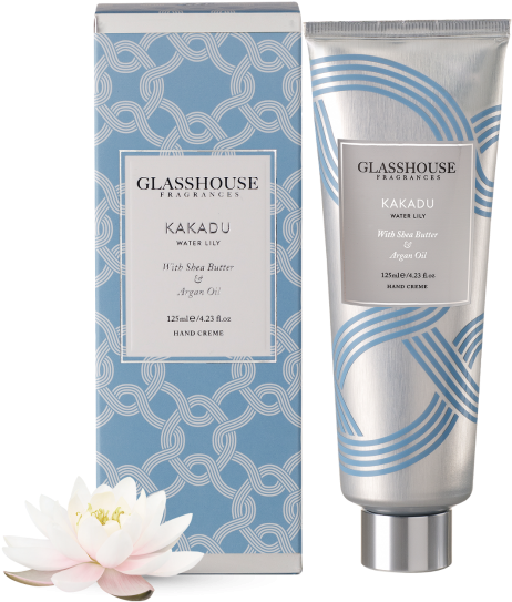 Kakadu Water Lily 125ml Hand Creme By Glasshouse Fragrances - Glasshouse Clipart (832x750), Png Download