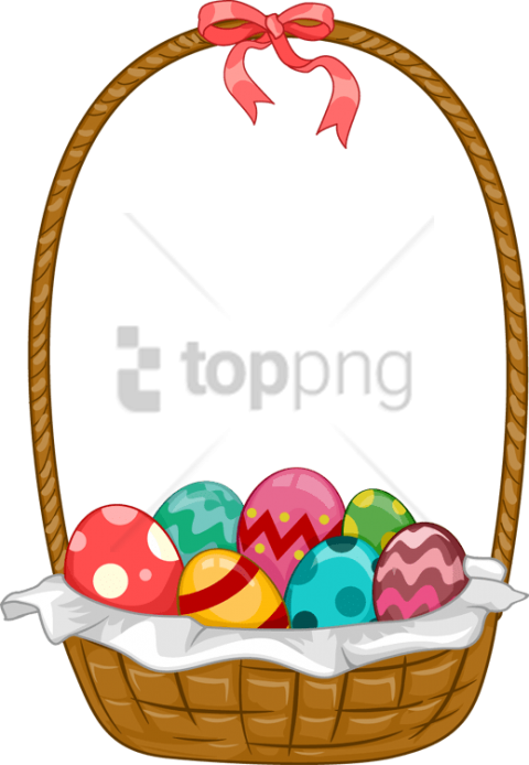 Free Png Easter Egg Basket Png Image With Transparent - Easter Basket Clipart (480x694), Png Download