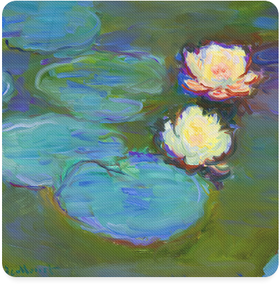Monet Water Lilies Clipart (800x800), Png Download