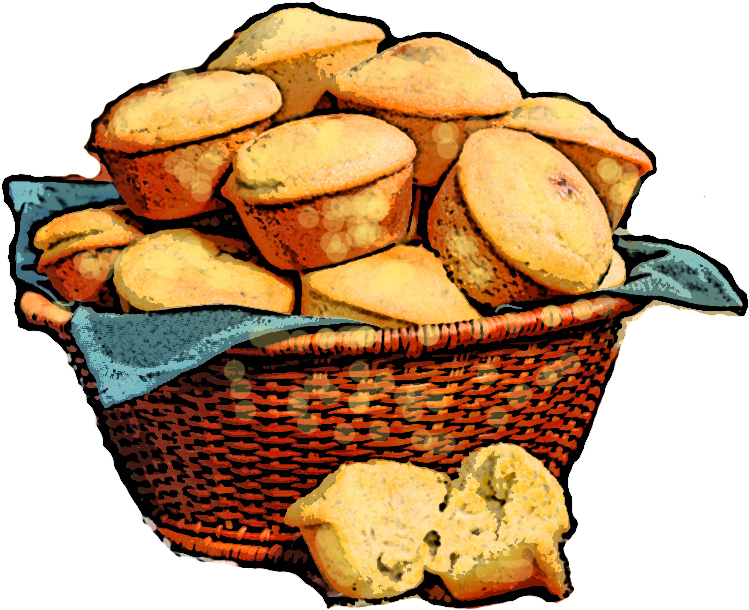 Stuffing Cliparts - Corn Muffins Clip Art - Png Download (801x657), Png Download