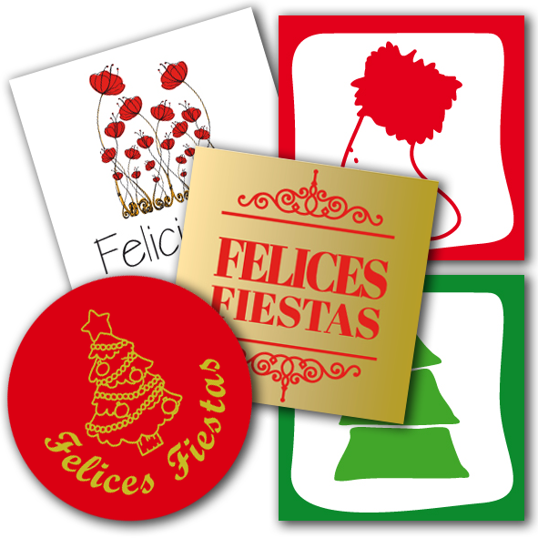 Papel De Regalo Etiquetas De Regalo De Navidad Y Pegatinas - Etiquetas De Felicidades Para Regalos Clipart (591x591), Png Download