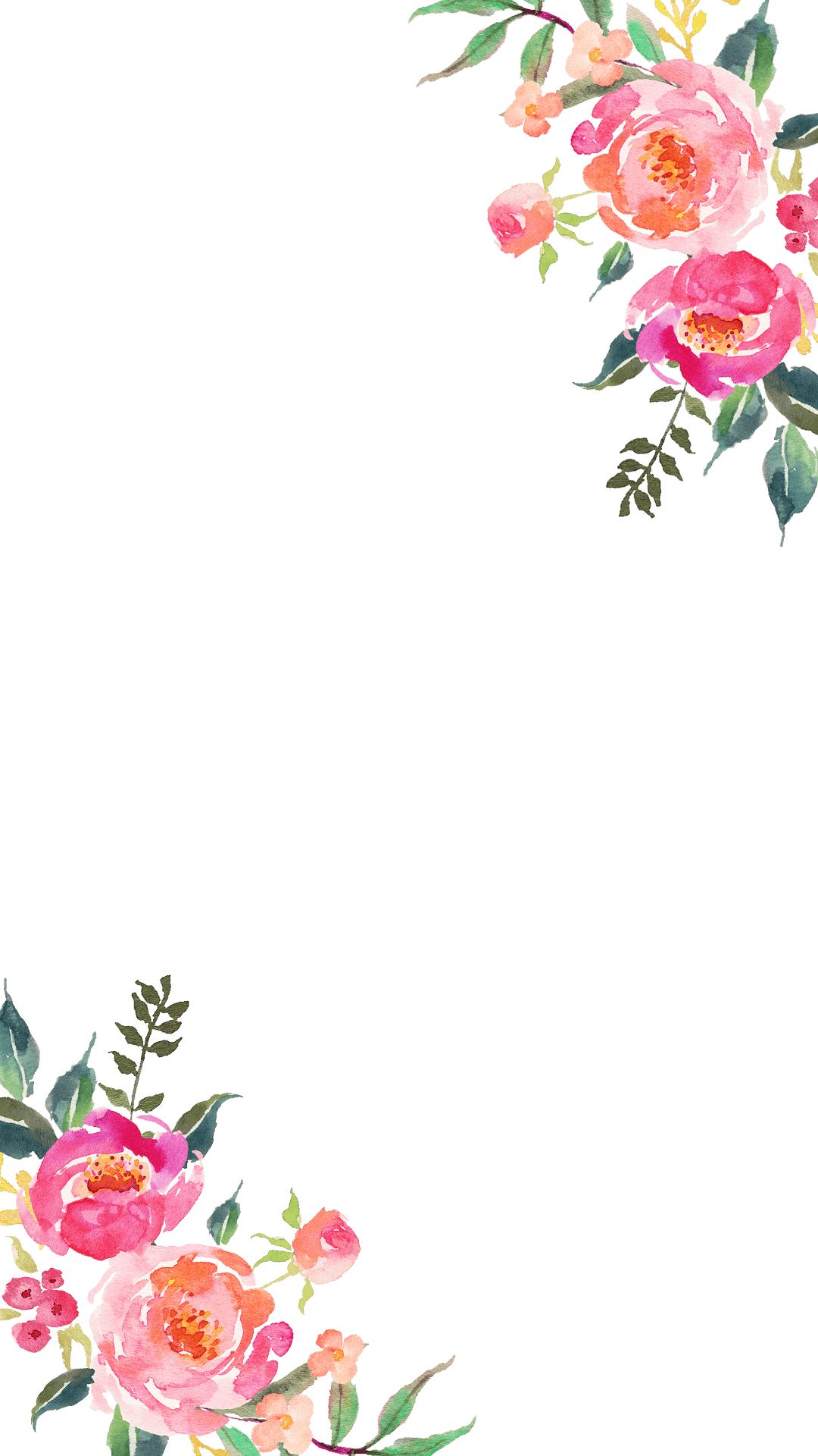 Corner Flower - Transparent Corner Flower Design Clipart (1080x1920), Png Download